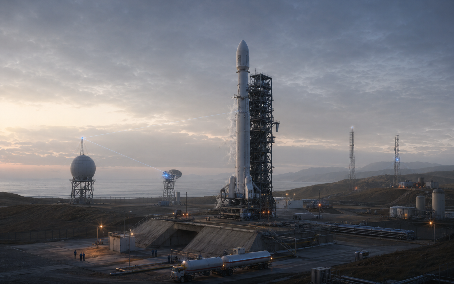 Launch vehicle and range infrastructure during mission-assurance operations.